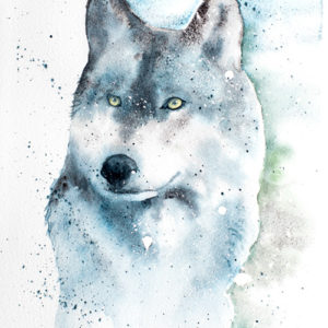 wolf painting