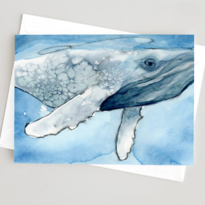 Greeting card with whale